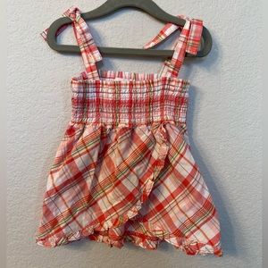 Janie & Jack Island Plaid Smocked Top size 3T